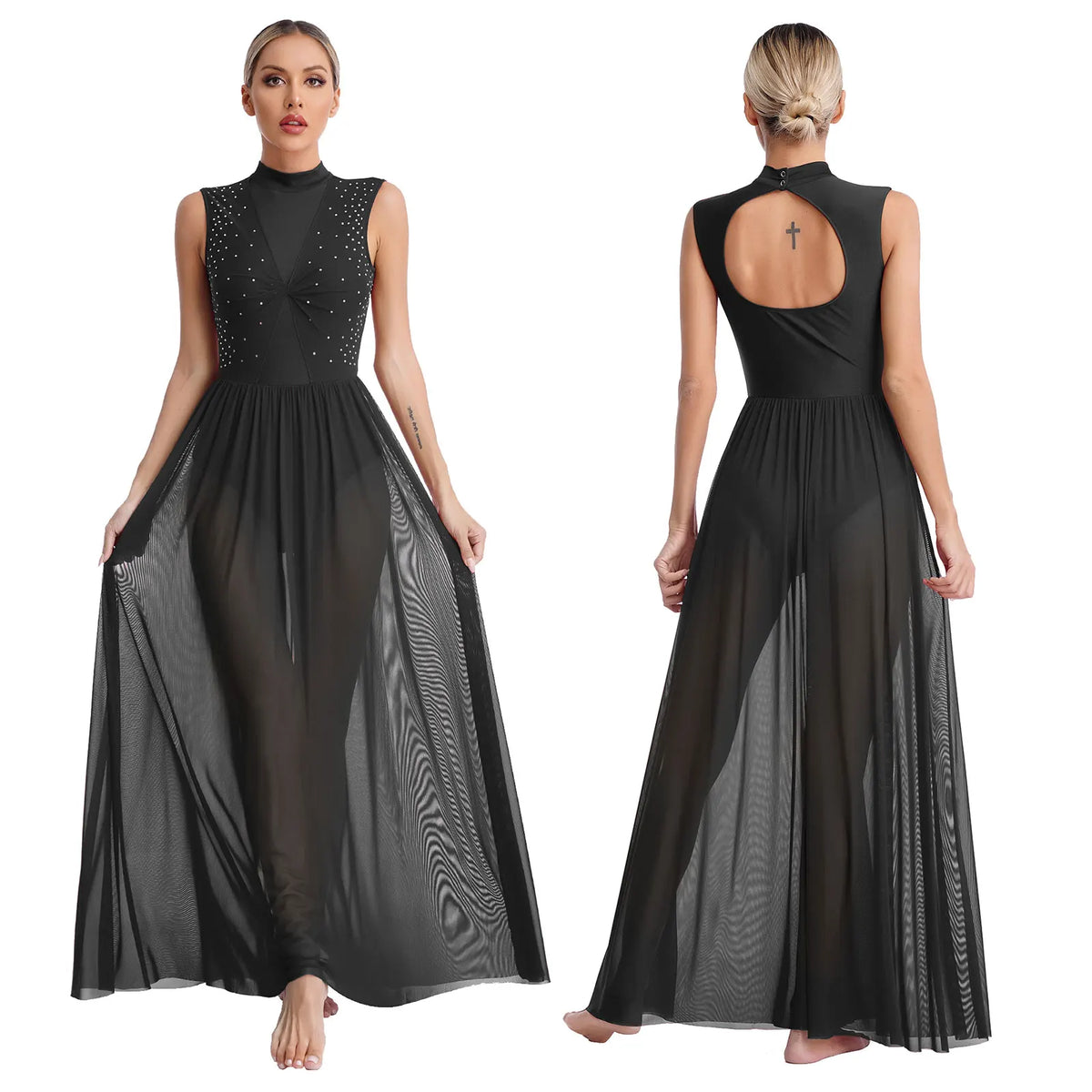 Lyrical Dance Dress | Rhinestone Cutout Back