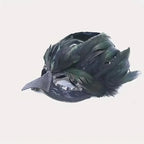 Black Feather Raven Mask | Crow Beak | Half Face | One Size