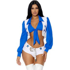 Cowboys Cheerleader Costume | Full Set | Top, Shorts & Socks