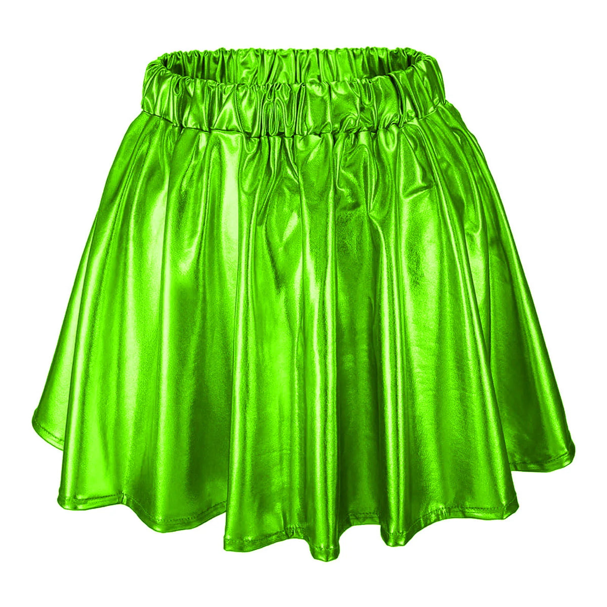 Metallic Swing Stage Skirt | Elastic Waist