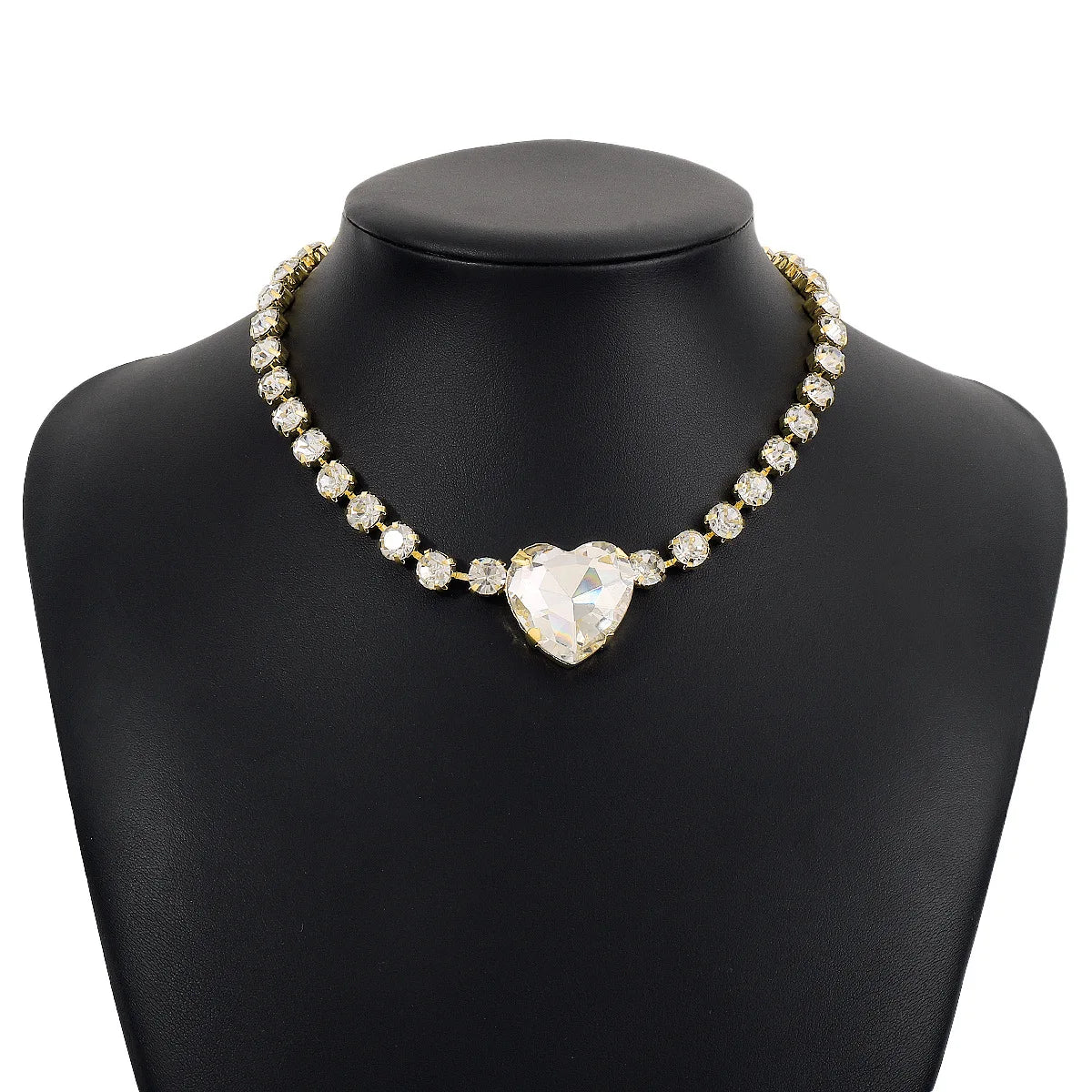 Rhinestone Choker | Crystal Heart
