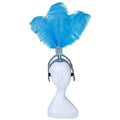 Rhinestone Showgirl Headpiece | Ostrich Feather Plume | 10 Colours | Adjustable
