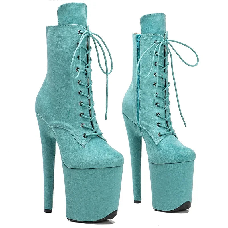 Extreme 20cm Ankle Boots - 8" Platform Pole Dance Heels