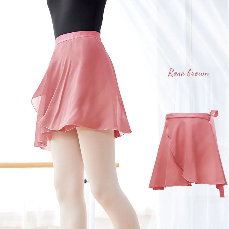 Chiffon Tie-Up Ballet Wrap Skirt | 18 Colors | S–XL