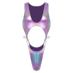 Men's Metallic Cutout Bodysuit Monokini | 2 Colors