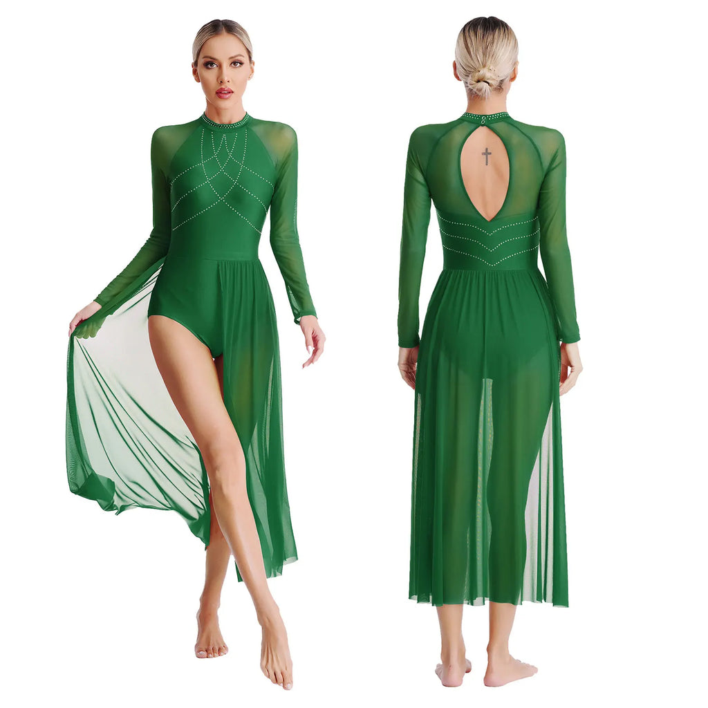 Lyrical Dance Dress | Flowing Split Mesh