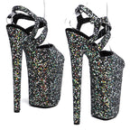 Glitter 9-Inch Platform Pole Dance Sandals