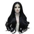 26" Black Natural Wavy Lace Front Wig | Heat Resistant Synthetic