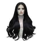 26" Black Natural Wavy Lace Front Wig | Heat Resistant Synthetic