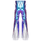 Men's Metallic Bell Bottom Pants | Holographic Flare | 70s Disco