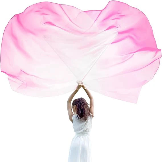 Praise Worship Dance Flags | Set of 2 | Silk Chiffon