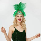 Showgirl Feather Headdress | Crystal Crown | 8 Colors