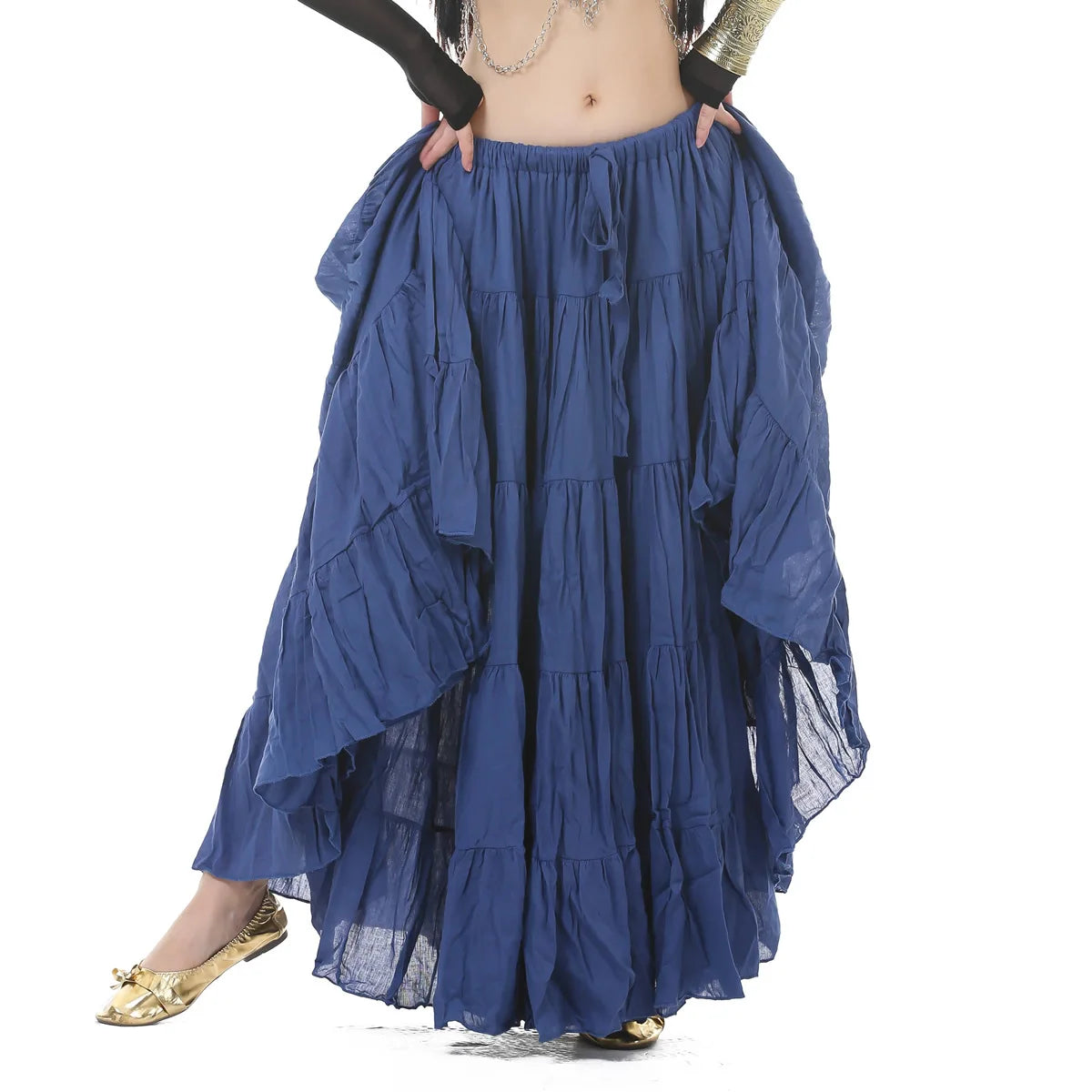 Tribal Gypsy Belly Dance Skirt | 21-Yard Linen Maxi