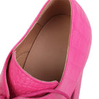 Platform Derby Heels | Croc-Effect | 14.5cm
