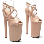Matte Peep-Toe Platform Sandal Heel – 9 Inch Stage & Pole Dance