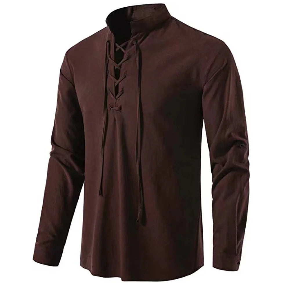 Lace-Up Renaissance Shirt | Men's Costume