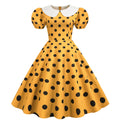 Vintage Polka Dot Puff Sleeve Dress | Petticoat | S–XXL