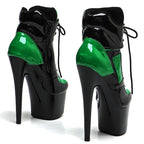 7-Inch Patent Mix-Color Ankle Boots