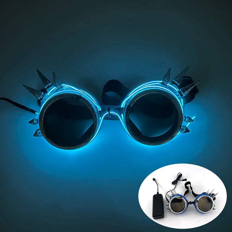 EL Wire Glow Glasses | LED Neon Goggles | 22 Colors