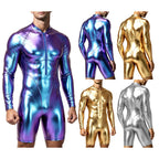 Men’s Metallic Bodysuit | Long Sleeves