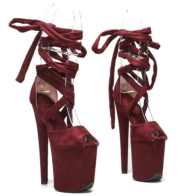 8-Inch Suede Platform Sandals