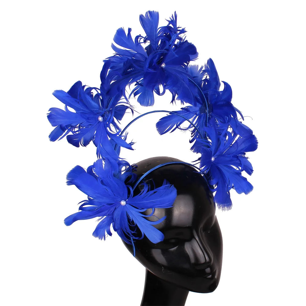 Feather Flower Headpiece | Statement Fascinator