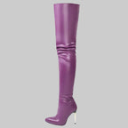 Daring Patent Thigh-High Stiletto Boots - Extreme Over-the-Knee Performance & Nightlife Boots (11cm Heel)