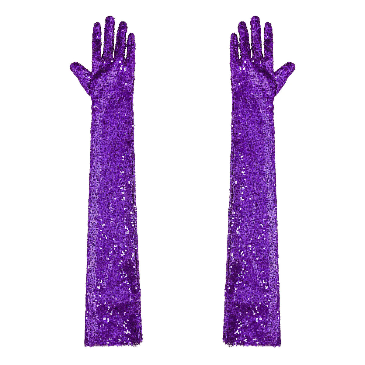 Starlight Sequin Elbow-Length Opera Gloves