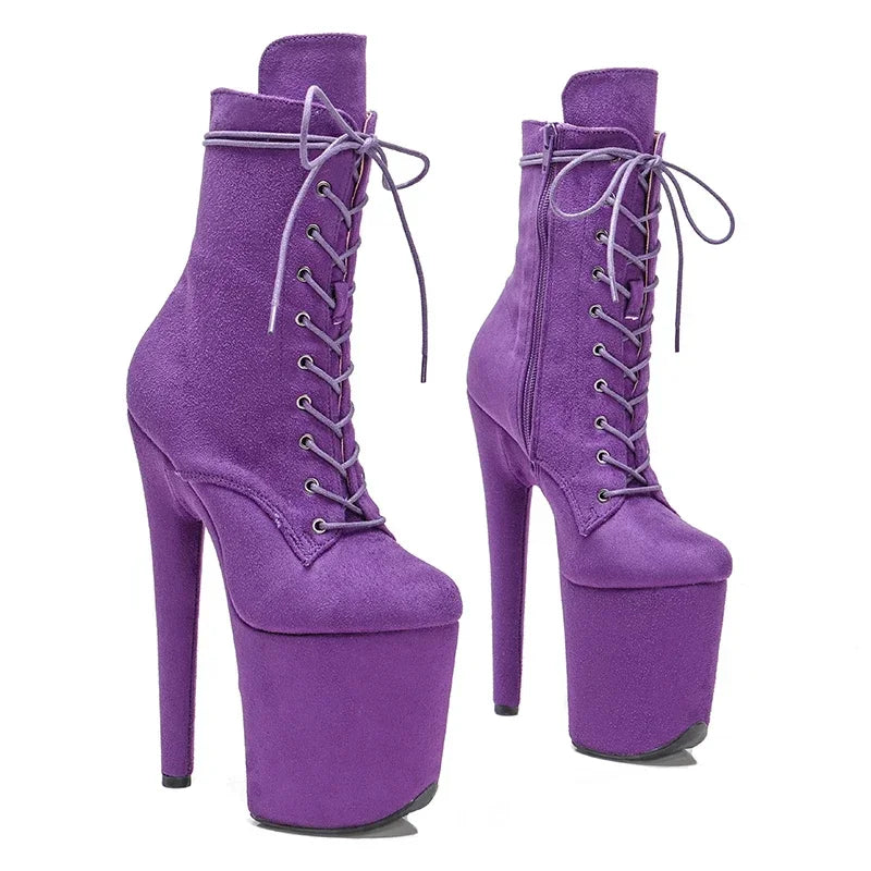 Extreme 20cm Ankle Boots - 8" Platform Pole Dance Heels