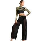 Lyrical Dance Set | Sequin Split Pants