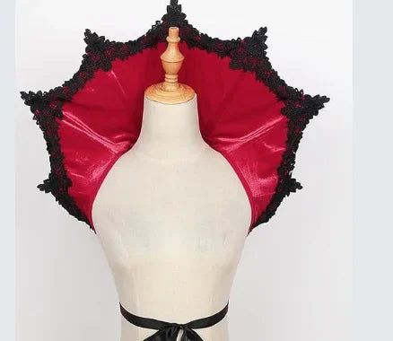 Vampire Collar Cape | Bat-Wing | Red, Black & Red Black
