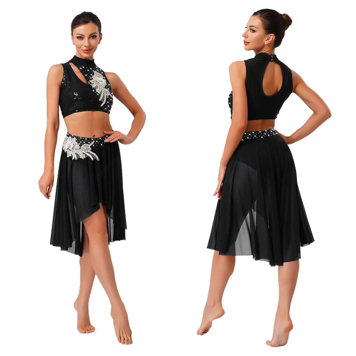 Starlight Floral Appliqué Lyrical Dance Set