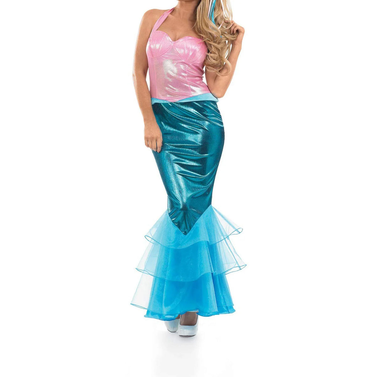 Mermaid Sequin Maxi Dress | Fish Scale Cosplay Gown