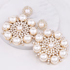 Pearl & Rhinestone Drop Earrings | 7 Colors