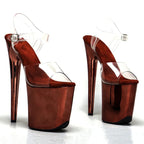 Clear 8-Inch Platform Pole Dance Sandals