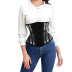 Lace Mesh Underbust Corset | Steel Boned | Gothic Victorian | Waist Trainer