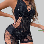 Hollow Out Bodysuit Romper - High-Waist Performance Jumpsuit