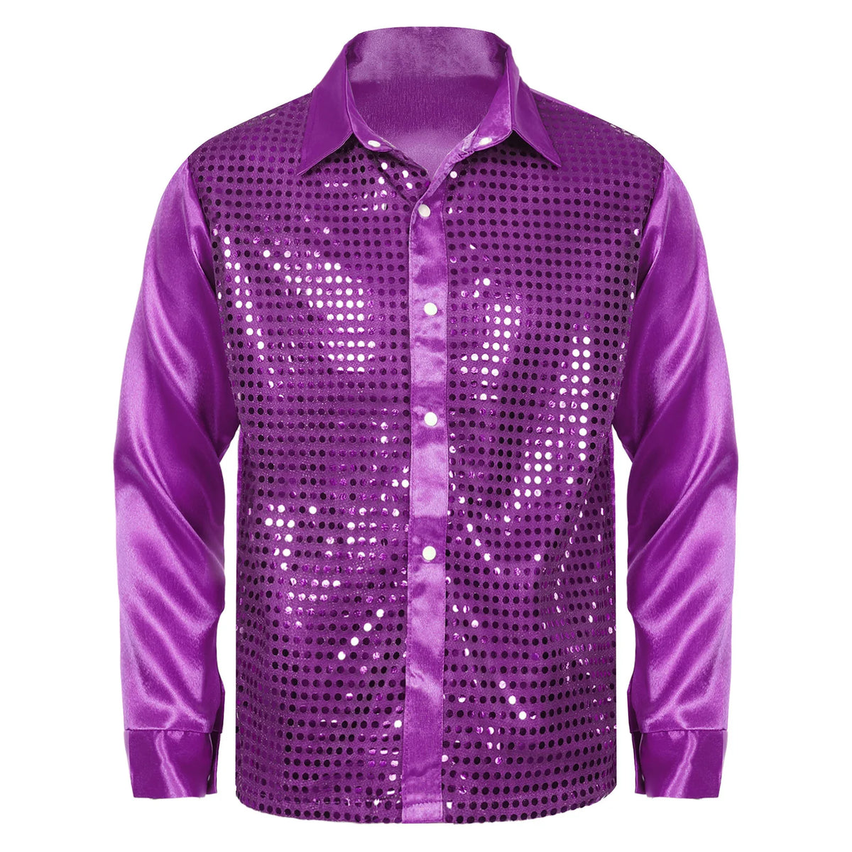 Men's Sequin Shirt | Long-Sleeve Sparkle