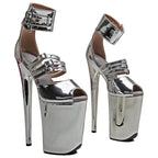 23CM Platform Pole Dance Sandals - Ultra High Heel Open Toe Performance Heels