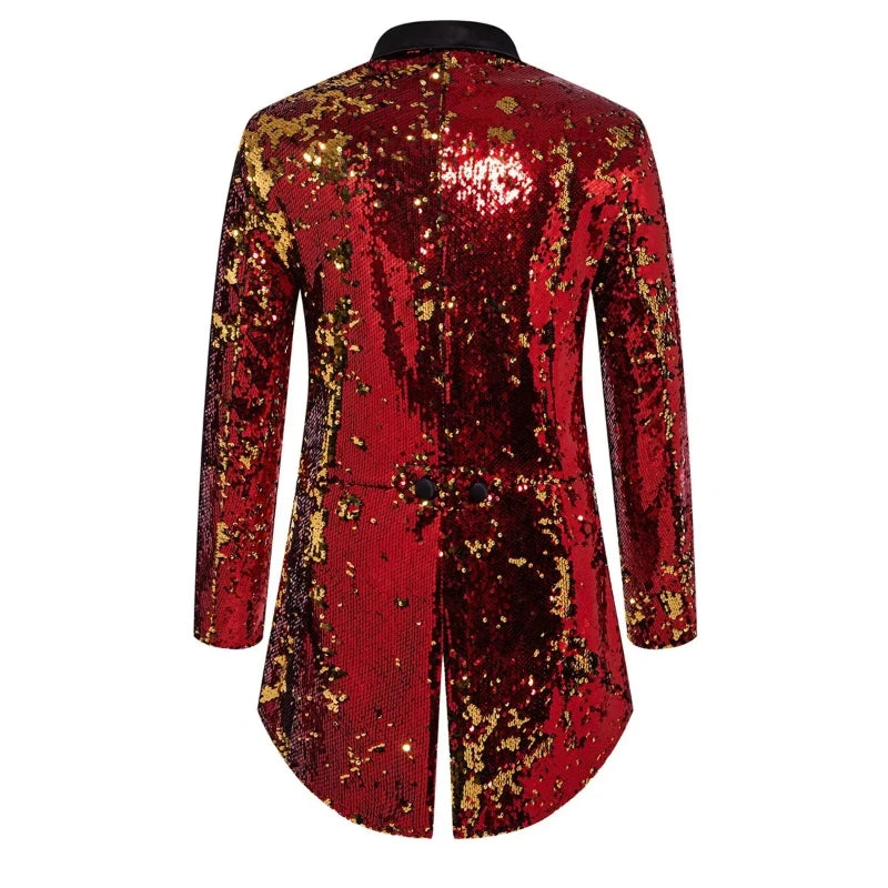 Men's Stage Tailcoat | Metallic Pattern