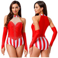 Circus Bodysuit | Rhinestones & Gloves