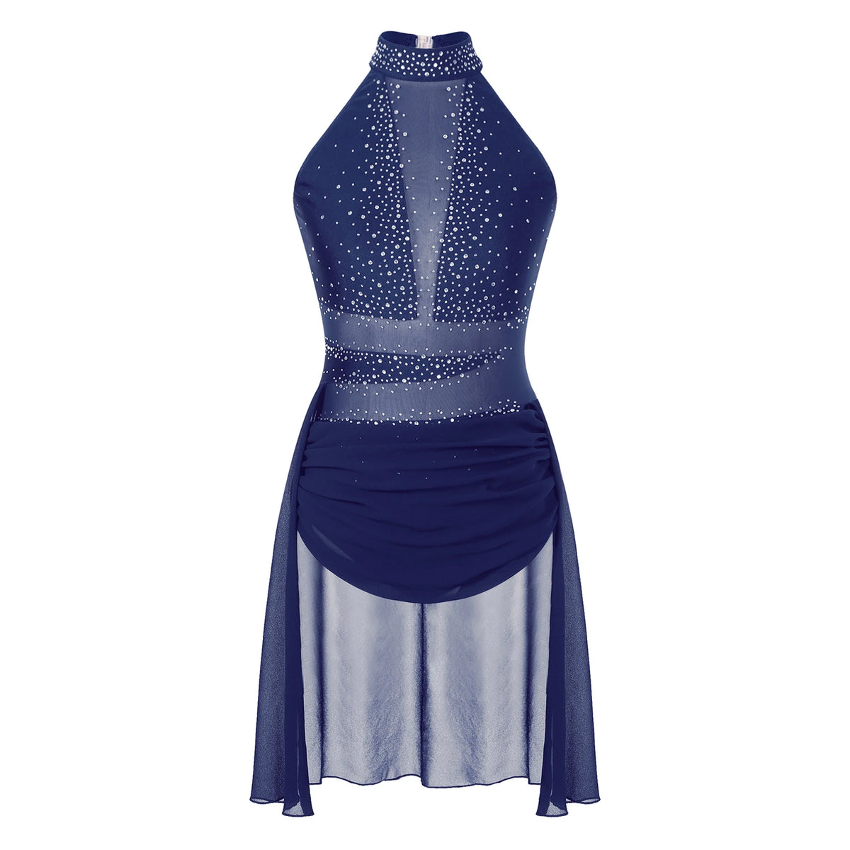 Lyrical Dance Dress | Rhinestones & Draping