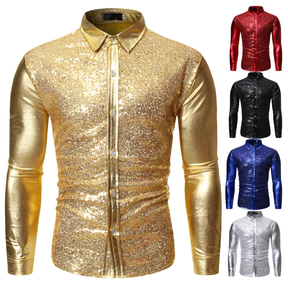 Men's Metallic Shirt | Long-Sleeve Shine