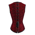 Steampunk Gothic Overbust Corset | Steel Boned Jacquard | S–XXL