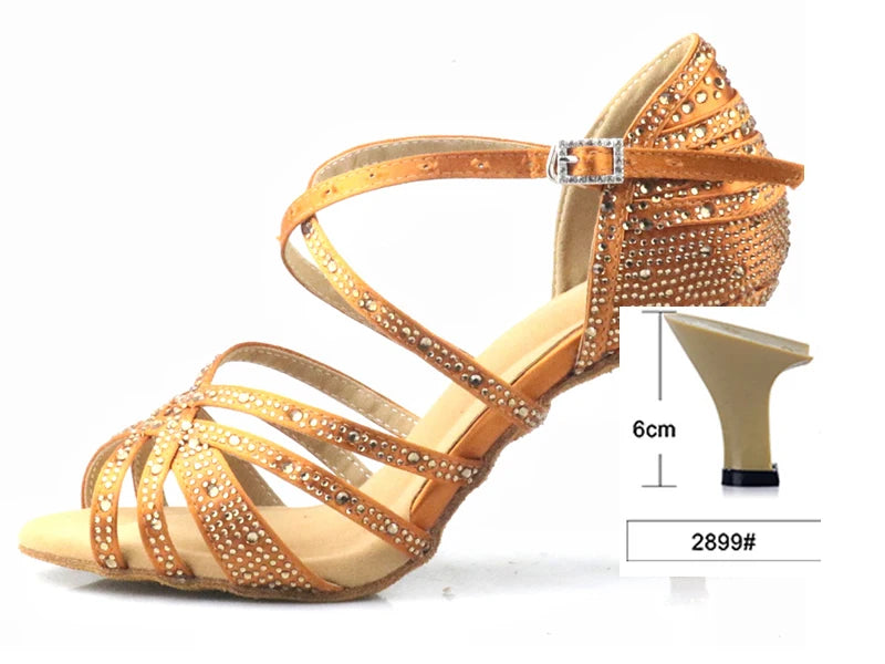 Dazzling Rhinestone Latin Dance Shoes