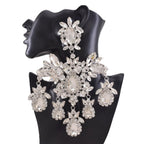 Oversized Rhinestone Dangle Earrings | 12×20.8cm