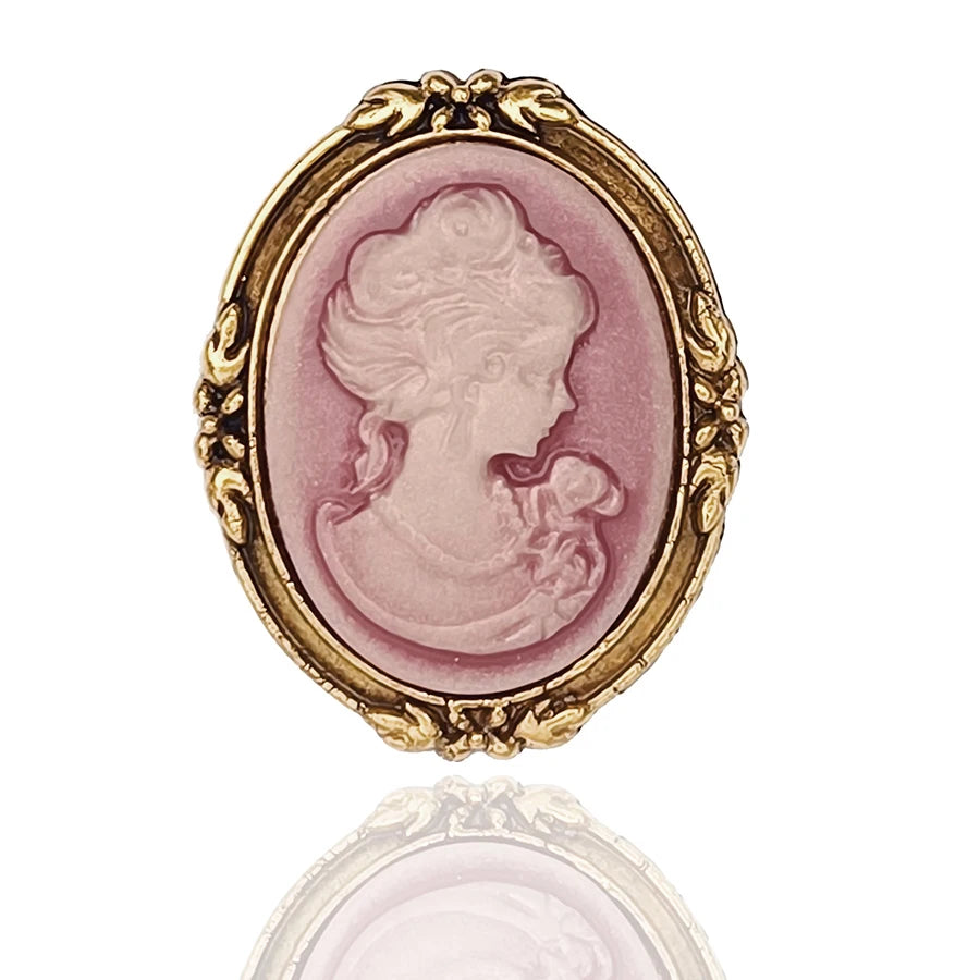 Victorian Cameo Portrait Brooch | Antique Gold & Silver | Vintage Pin