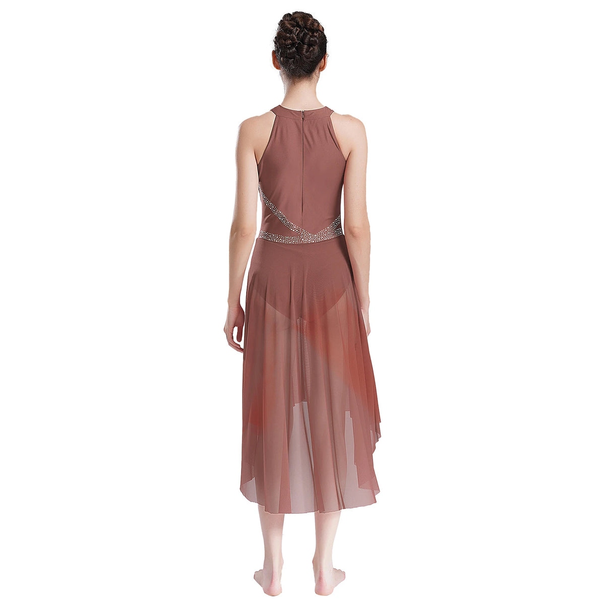 Starlight Ruched Rhinestone Lyrical Dance Dress