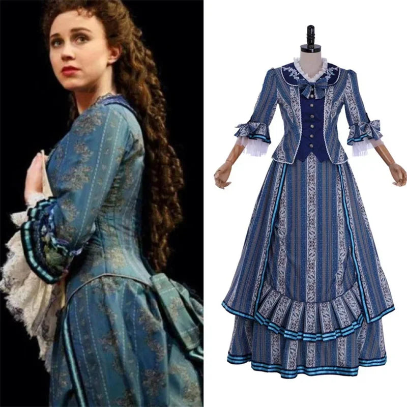 Victorian Bustle Dress | Phantom Costume | Blue