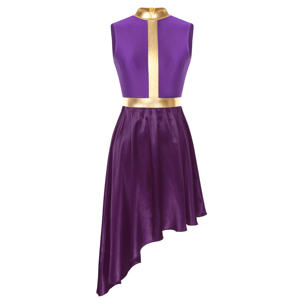 Halo Metallic Waist Lyrical Dance Dress
